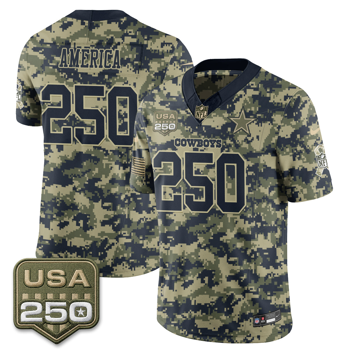 Dallas Cowboys 2026 Salute to Service Edition Vapor Jersey - Stitched
