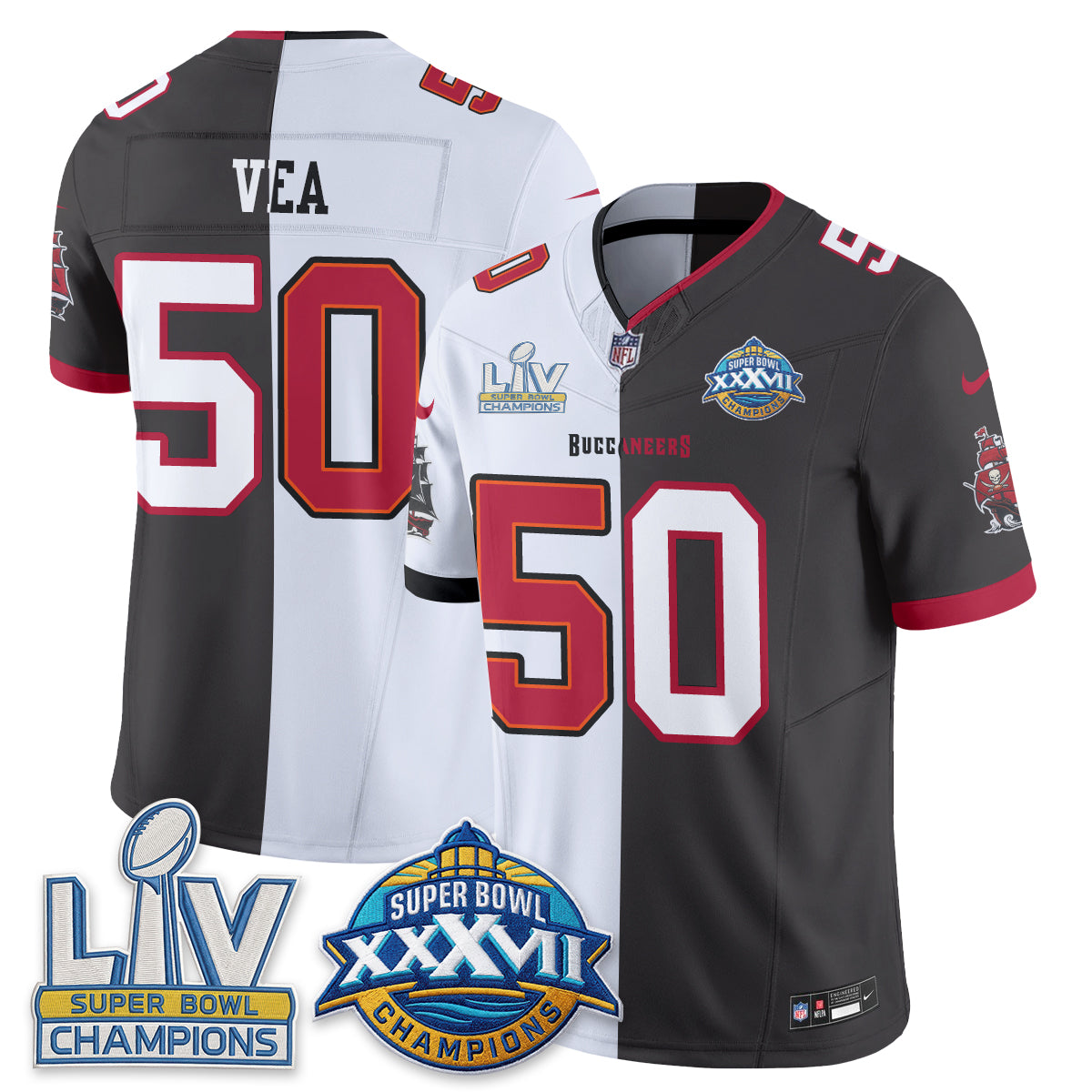 Tampa Bay Buccaneers S.Bowl Split Edition Vapor Jersey - Stitched