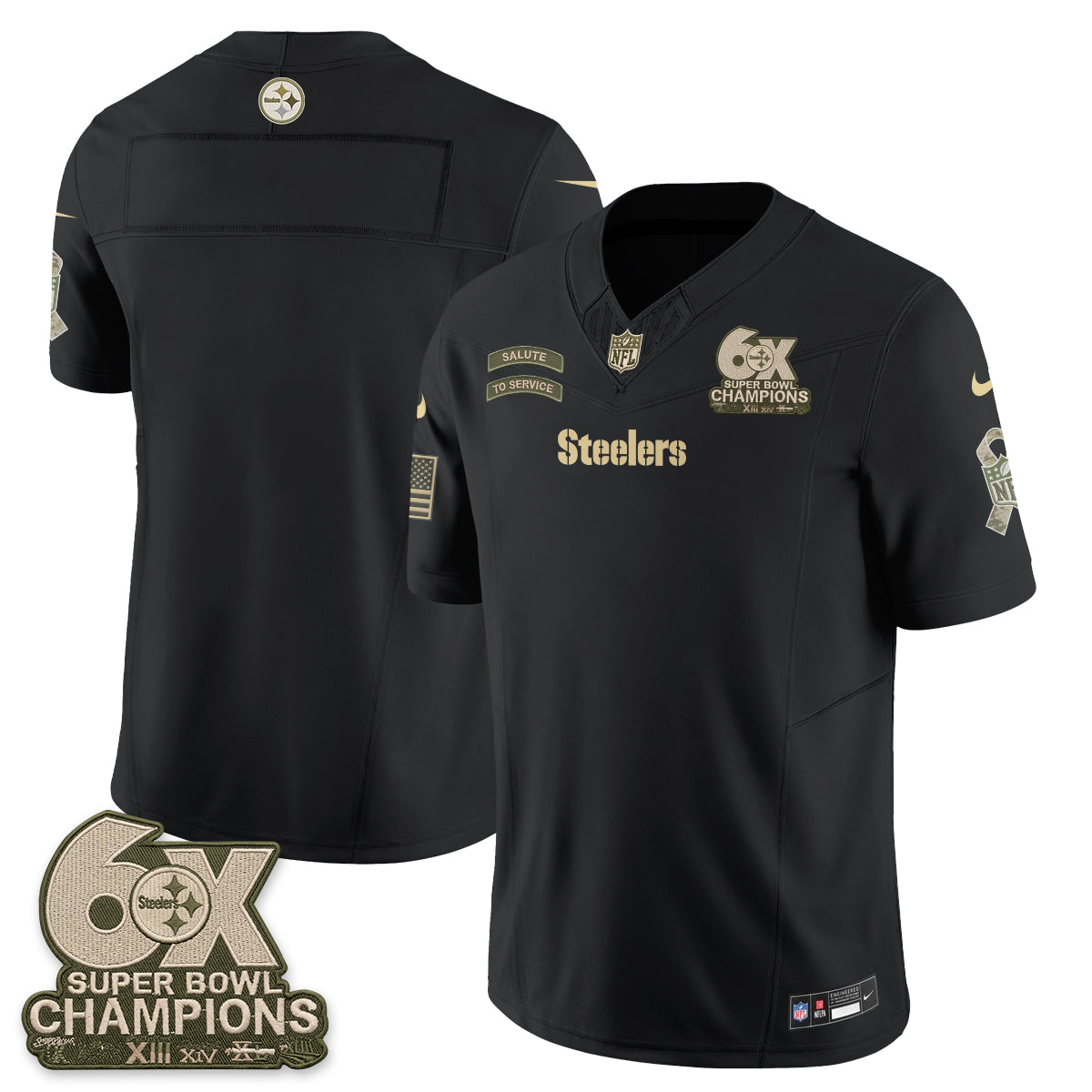 Pittsburgh Steelers 2026 Salute to Service Edition Vapor Jersey V3- Stitched-NQD