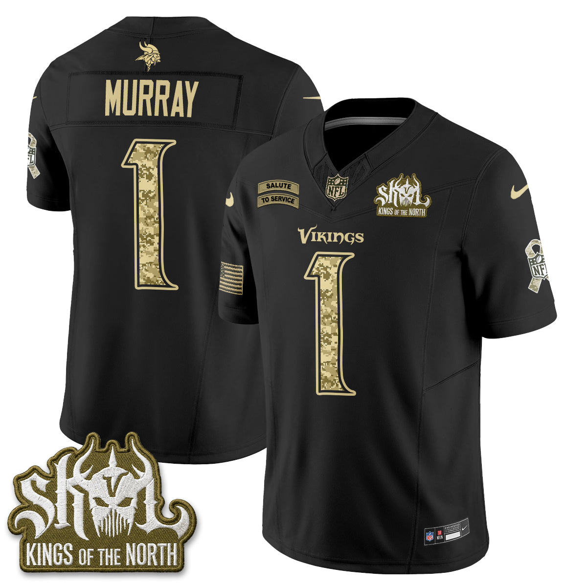 Minnesota Vikings 2026 Salute to Service V2 Vapor Jersey - Stitched-NQD