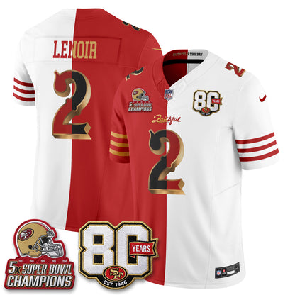 San Francisco 49ers Rivalries Split Edition Vapor Jersey - Stitched