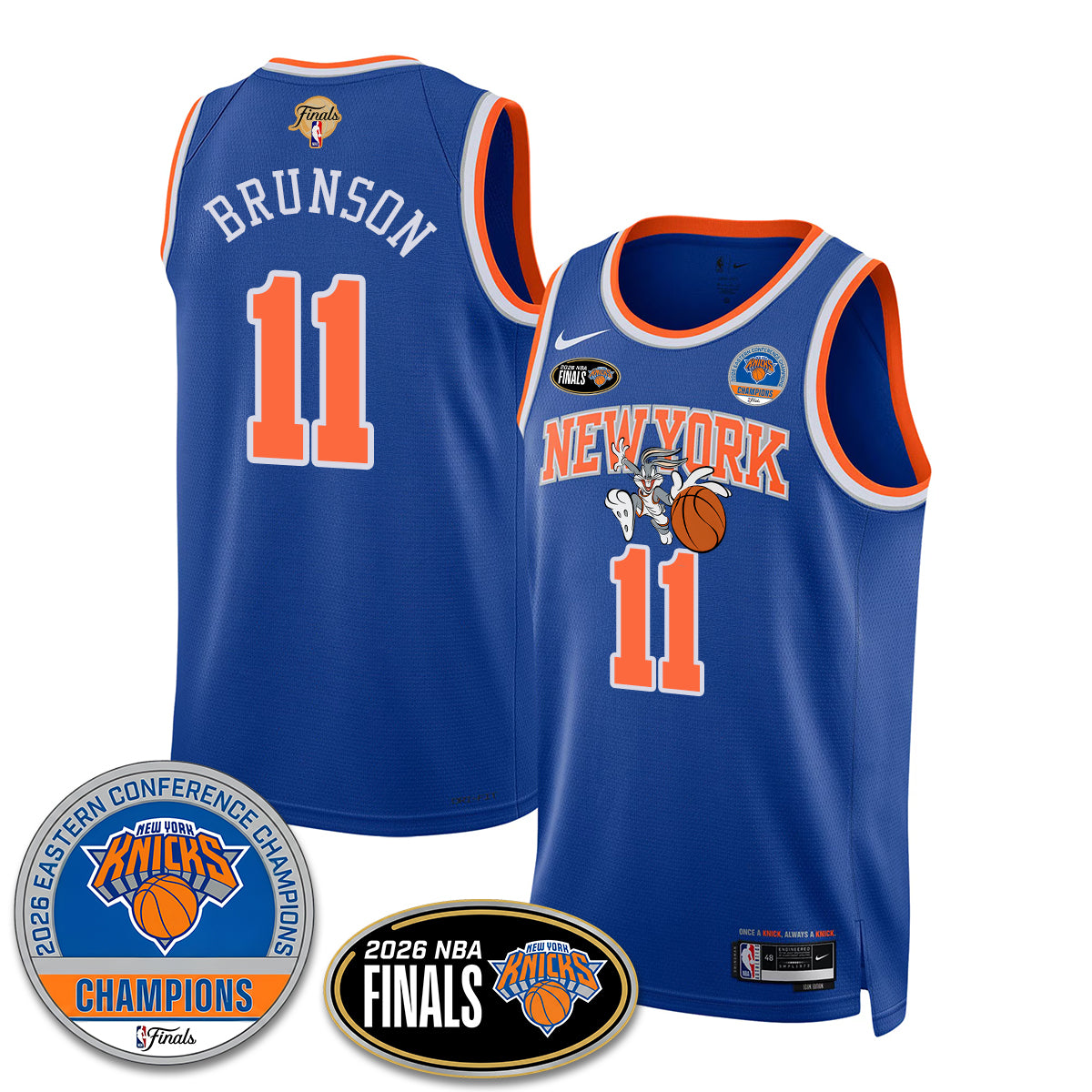 New York Knicks 2026 NBA Eastern Conference Champions x Bunny Vapor Jersey - Stitched