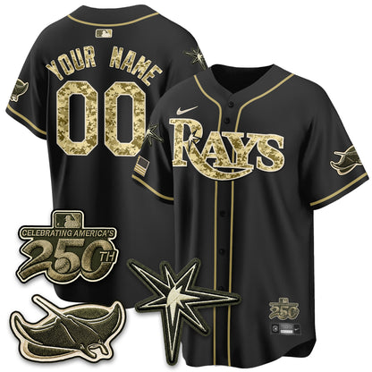 Tampa Bay Rays 2026 Armed Forces Day Custom Jersey V2 - Stitched