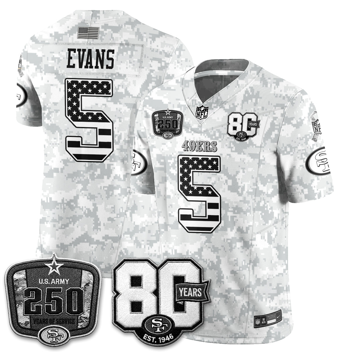 San Francisco 49ers 2026 Salute to Service Edition Vapor Jersey V2- Stitched-NQD