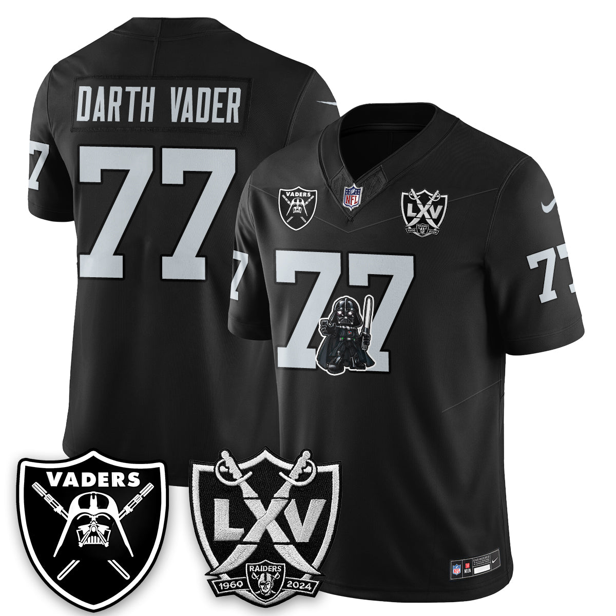 Las Vegas Raiders x Dark Lord Edition Vapor Jersey - Stitched