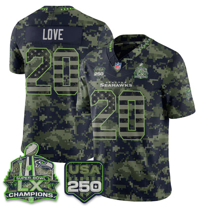 Seattle Seahawks 2026 Salute to Service Edition Vapor Jersey - Stitched-NQD