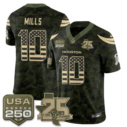 Houston Texans 2026 Salute to Service Edition Vapor Jersey - Stitched