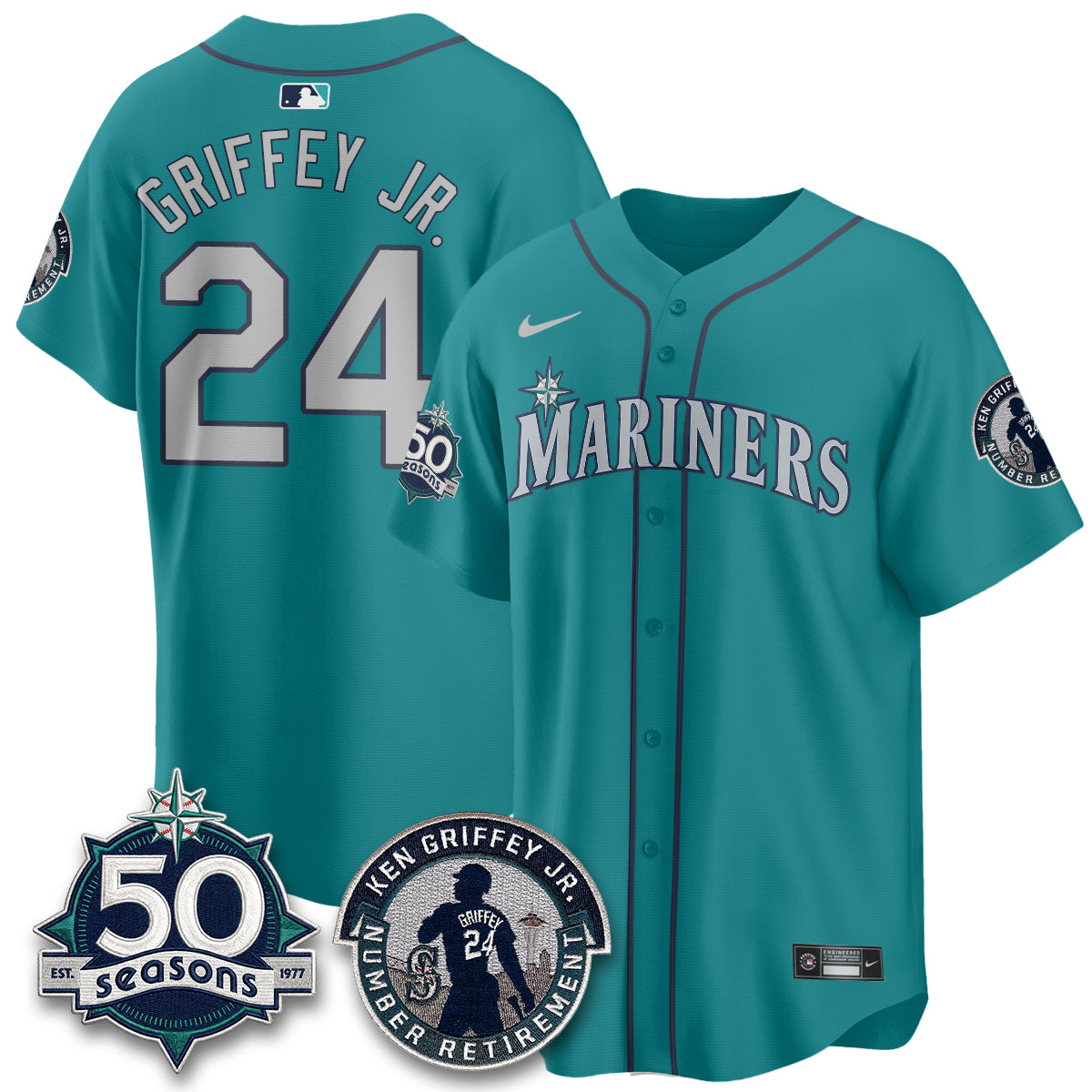 Seattle Mariners Ken Griffey Jr. Patch Vapor Premier Limited Jersey - All Stitched