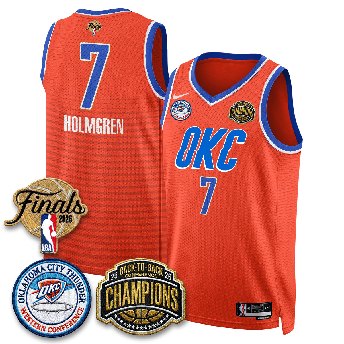Oklahoma City Thunder 2026 NBA Western Conference Champions Vapor Jersey - Stitched