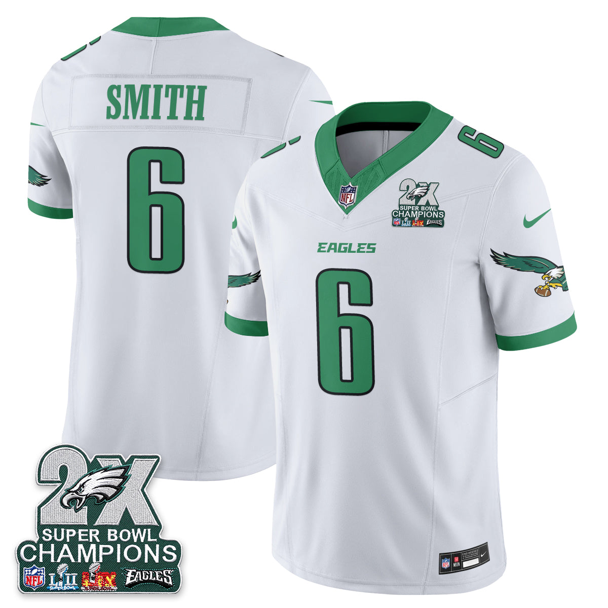 Philadelphia Eagles Fan Gear Vapor Jersey V3- Stitched
