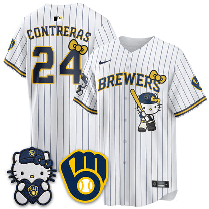 Milwaukee Brewers Meow KT Night Vapor Limited Jersey - Stitched