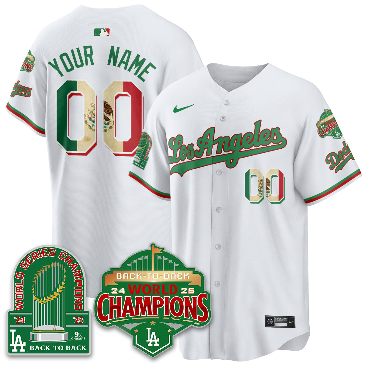 CUSTOM LAD Mexico Vapor Limited Jersey - 9x & B2B Champs - Stitched