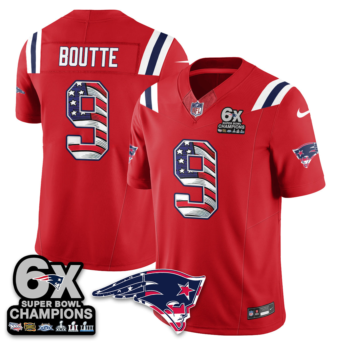 New England Patriots America Edition Vapor Jersey V2- Stitched