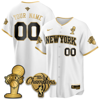 New York Knicks 2026 NBA Champions Vapor Custom Jersey - Stitched