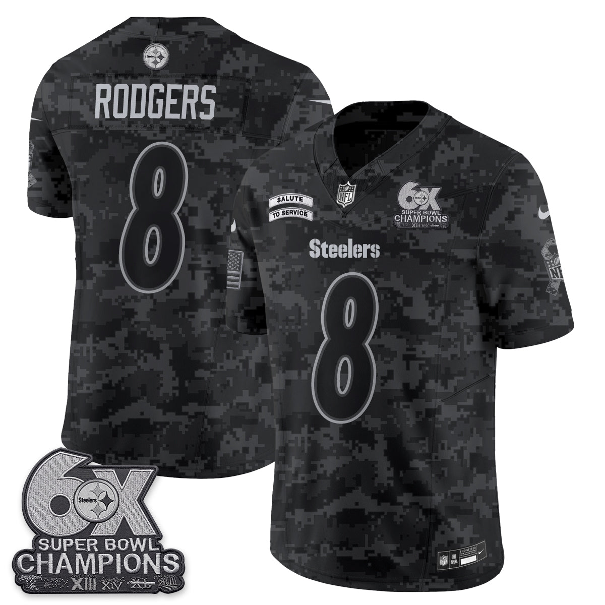 Pittsburgh Steelers 2026 Salute to Service Edition Vapor Jersey V3- Stitched-NQD