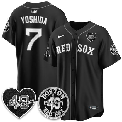 BOS Tim Wakefield Memorial Patch Vaper Premier Limited Jersey - All Stitched