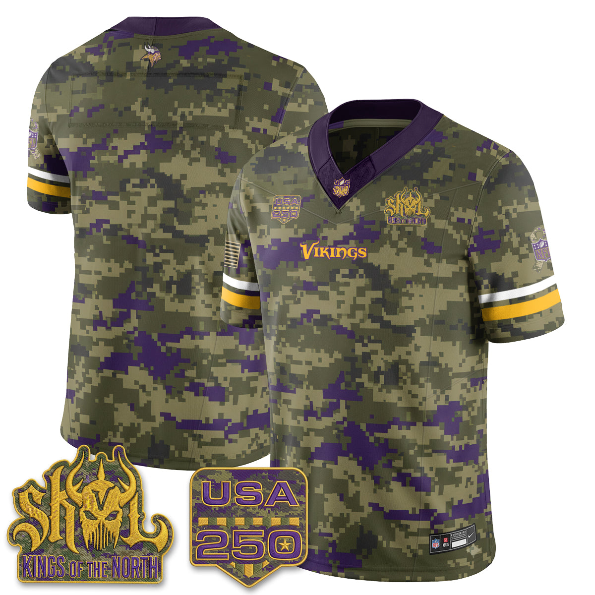 Minnesota Vikings 2026 Salute to Service Edition Vapor Jersey - Stitched