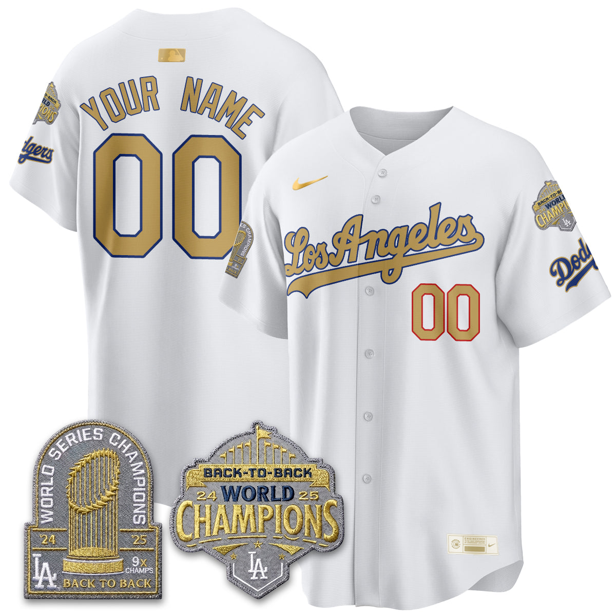 CUSTOM LAD Gold Collection Vapor Limited Jersey - 9x & B2B Champs - All Stitched