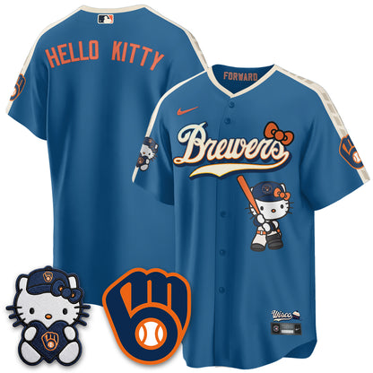 Milwaukee Brewers Meow KT Night Vapor Limited Jersey - Stitched