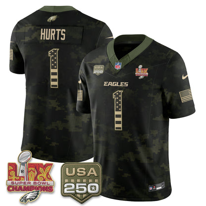 Philadelphia Eagles Salute to Service Vapor Jersey - Stitched