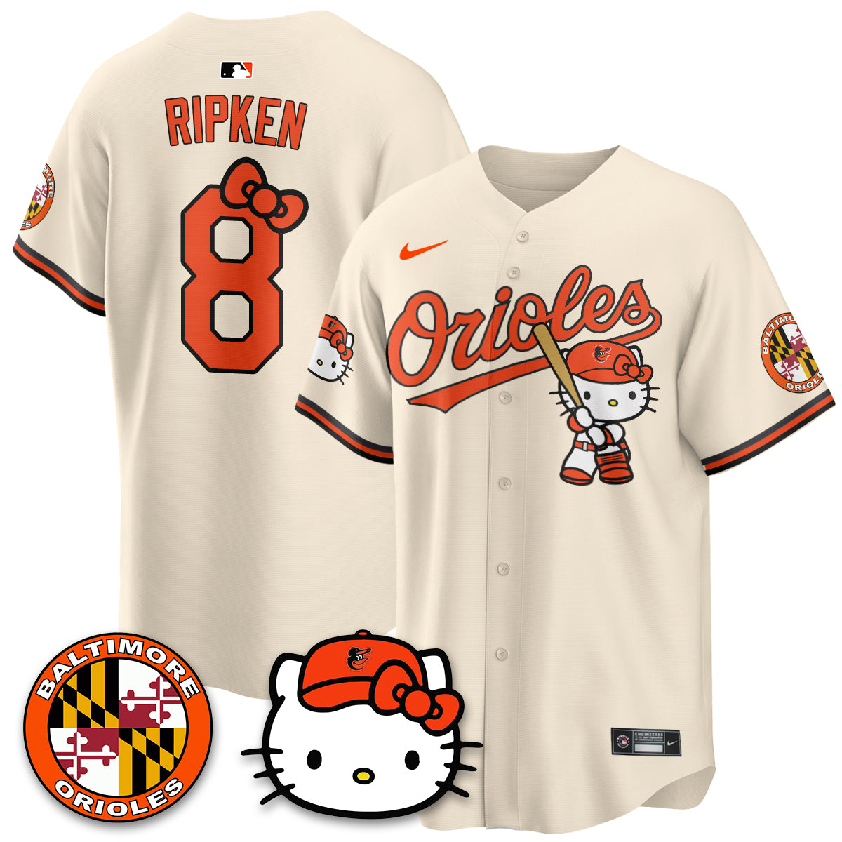 Baltimore Orioles x Meow Kitty Vapor Premier Limited Jersey - Stitched