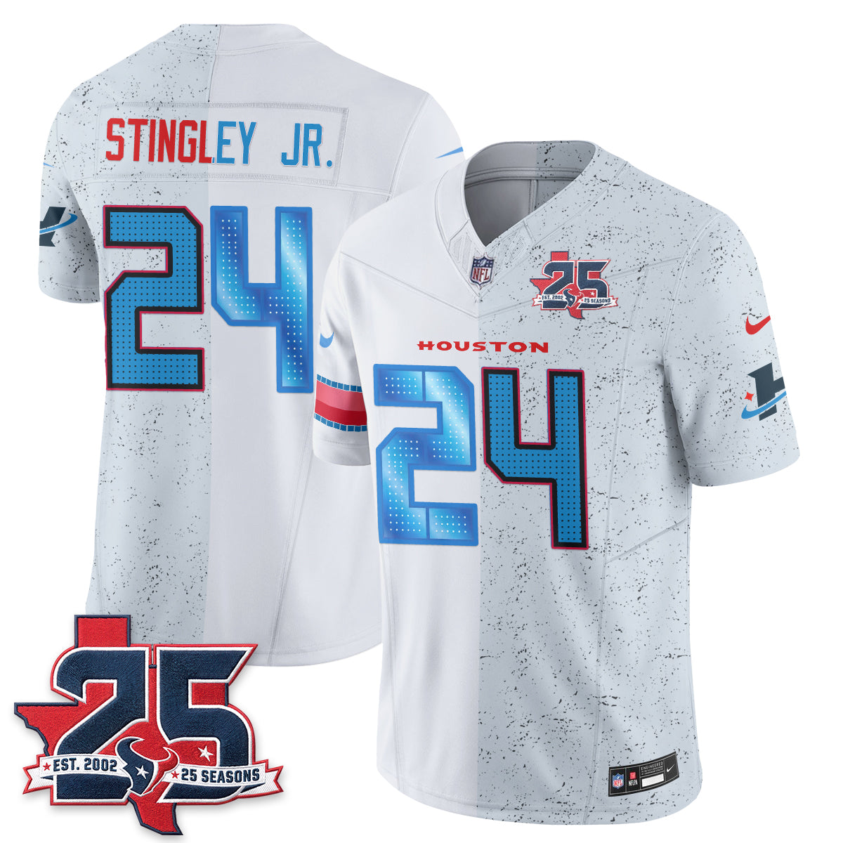 Houston Texans Fan Gear Split Vapor Jersey - Stitched