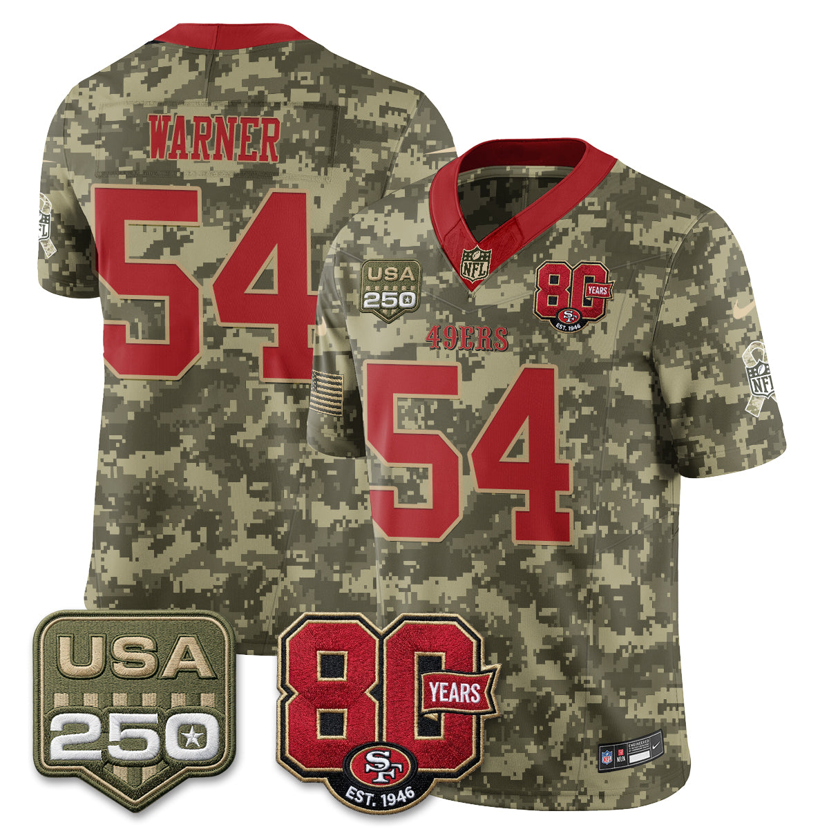 San Francisco 49ers 2026 Salute to Service Edition Vapor Jersey - Stitched-NQD