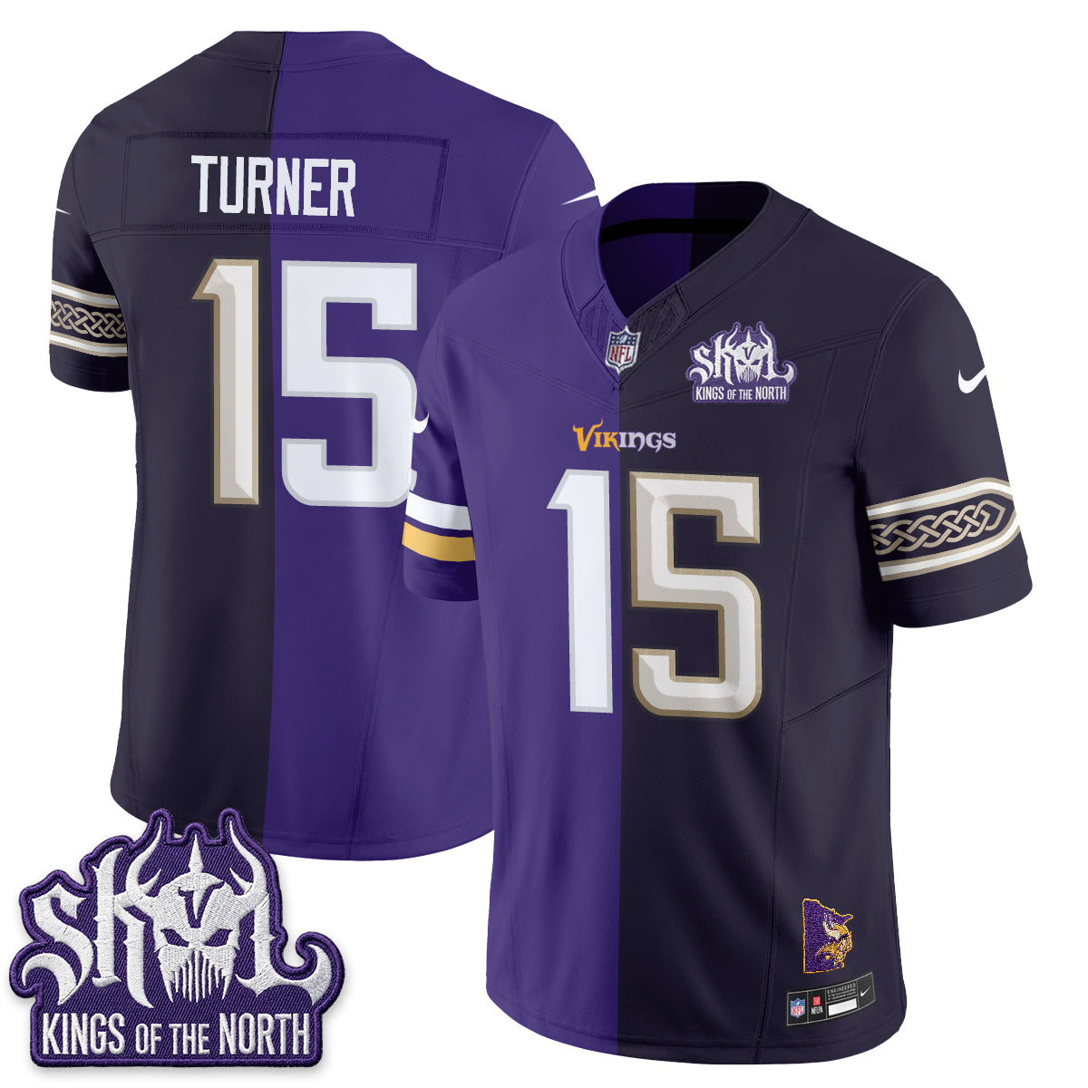 Minnesota Vikings Split Edition Vapor Jersey - Stitched