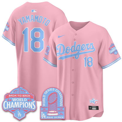 Los Angeles Dodgers x Bubblegum Vapor Jersey - Stitched