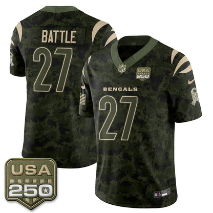 Cincinnati Bengals 2026 Salute to Service Vapor Jersey - Stitched