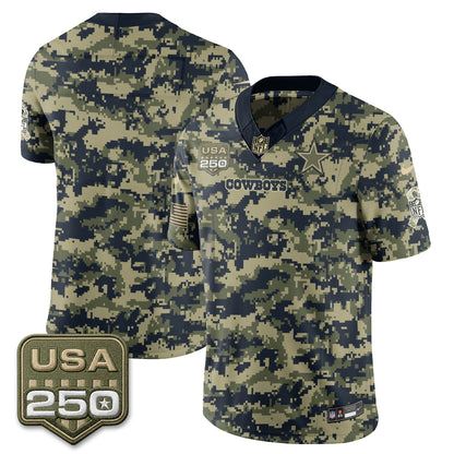 Dallas Cowboys 2026 Salute to Service Edition Vapor Jersey - Stitched