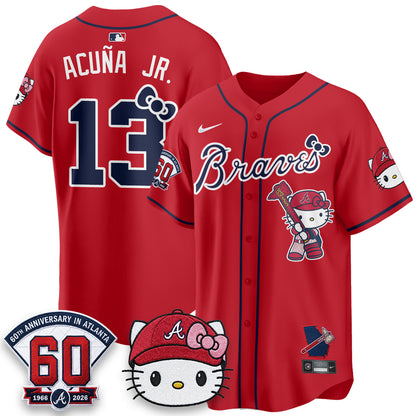 Atlanta Braves x Meow KT 2026 Vapor Limited Jersey - All Stitched