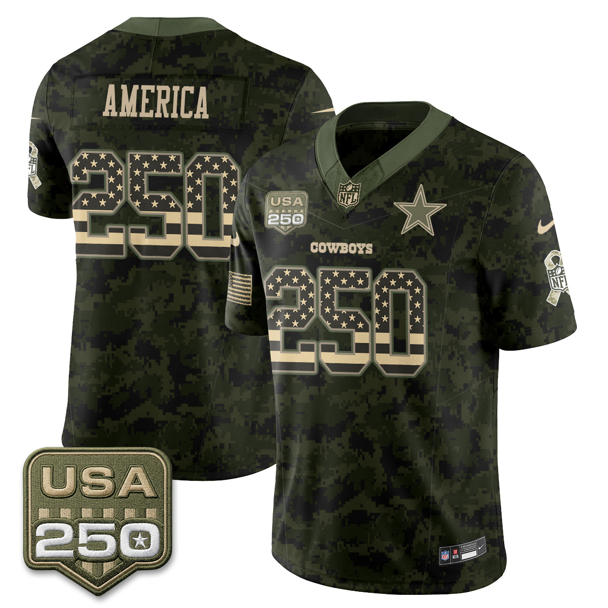 Dallas Cowboys 2026 Salute to Service Edition Vapor Jersey - Stitched
