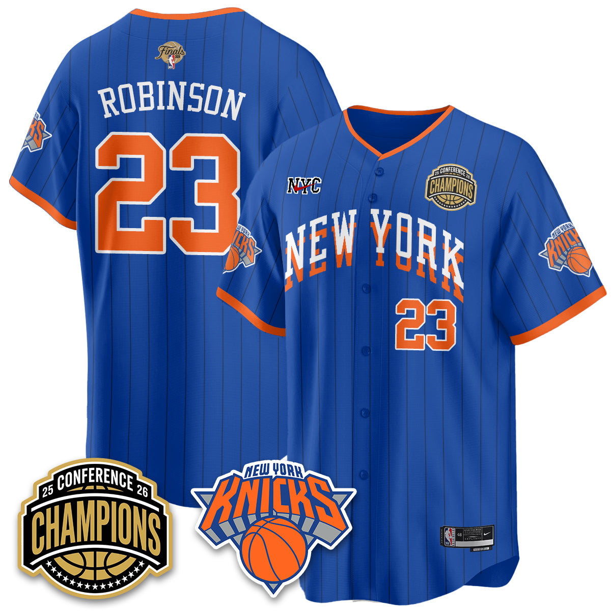 New York Knicks 2026 NBA Finals Vapor City Edition Jersey V2- Stitched