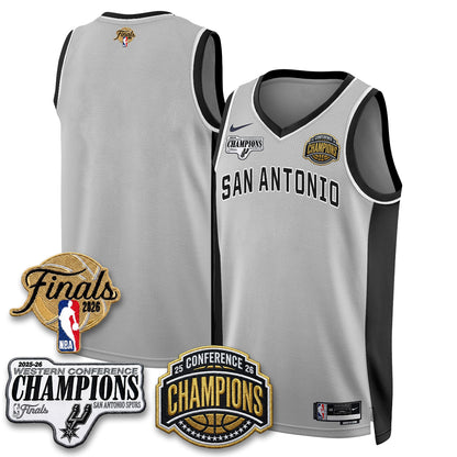 San Antonio Spurs 2026 NBA Western Conference Champions Vapor Jersey - Stitched