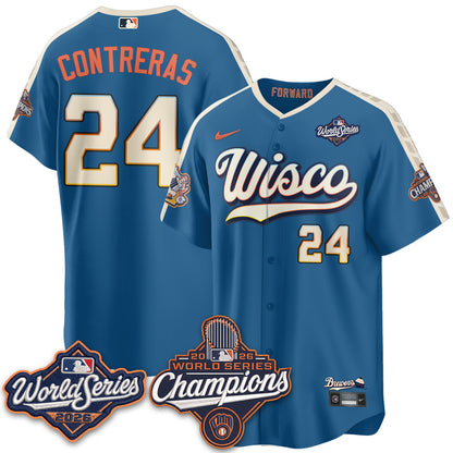 Milwaukee Brewers 2026 WS Champions Vapor Jersey - Stitched