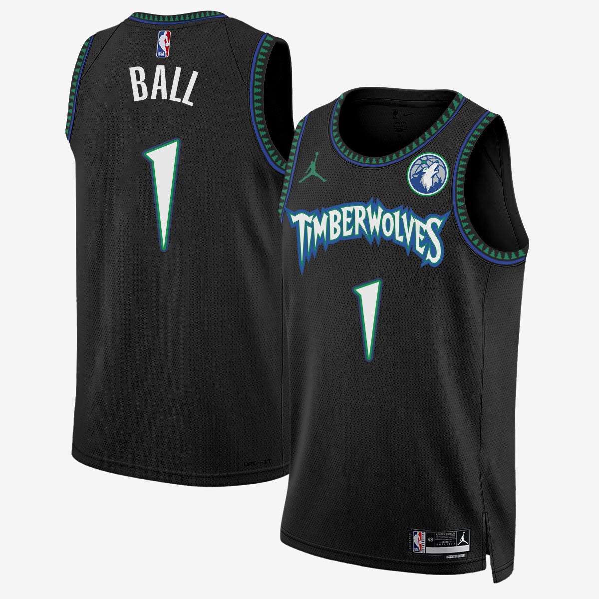 Minnesota Timberwolves #1 of Minnesota LaMelo City Connect Jersey - Stitched