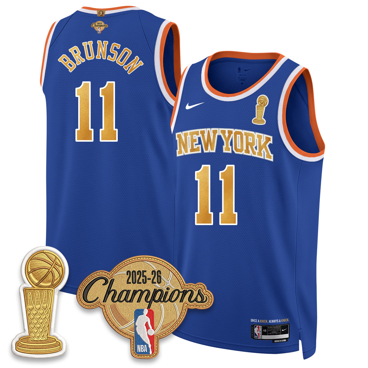 New York Knicks Champions Night Vapor Jersey - Stitched-NQD
