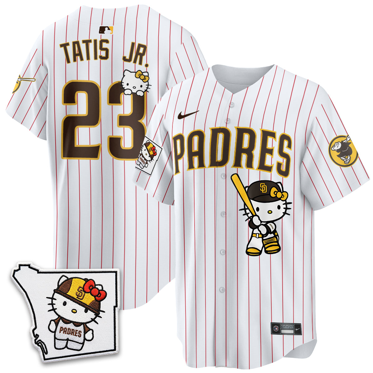 San Diego Padres x Meow KT Pink Edition Vapor Jersey - Stitched