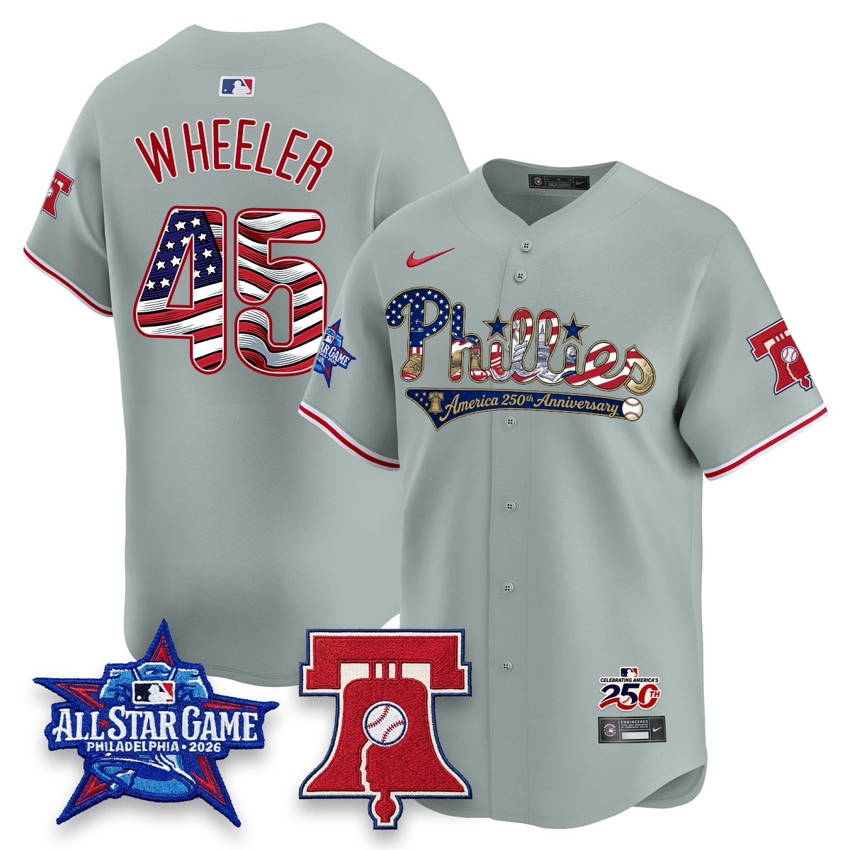 Philadelphia Phillies 2026 Independence Day USA Vapor Limited Jersey - Stitched