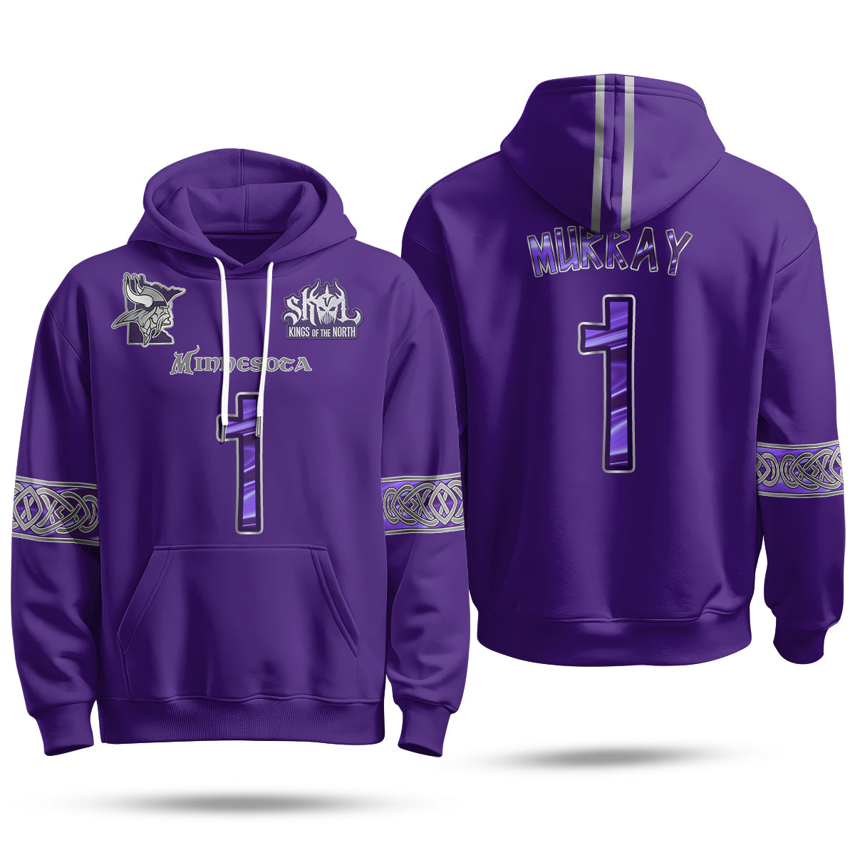 Minnesota Vikings 2026 Warrior Fleece Hoodie - Printed
