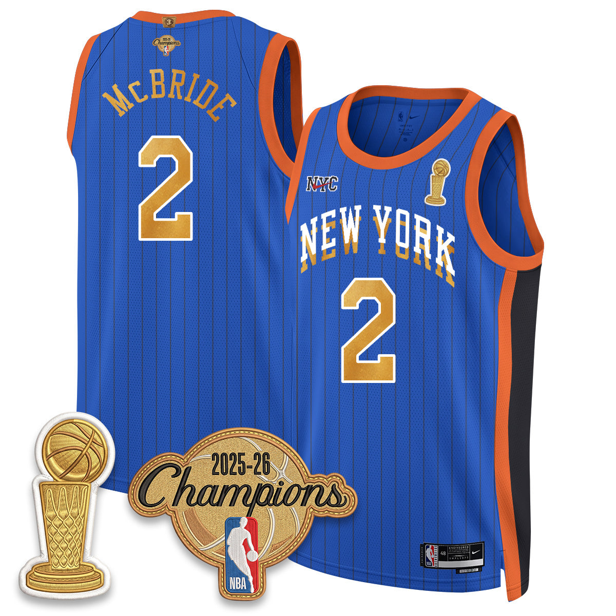 New York Knicks Champions Night Vapor Jersey - Stitched-NQD