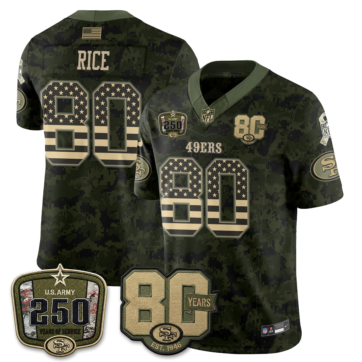 San Francisco 49ers 2026 Salute to Service Edition Vapor Jersey V2- Stitched-NQD
