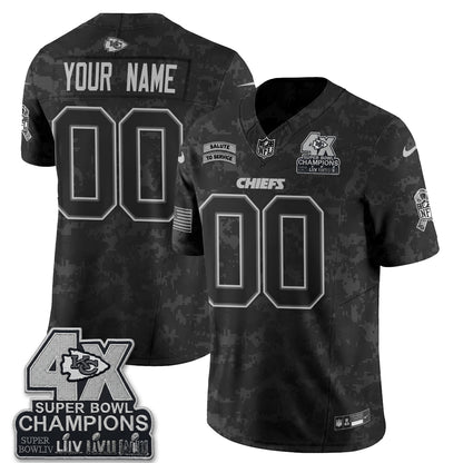 Kansas City Chiefs 2026 Salute to Service Vapor Custom Jersey V2- Stitched