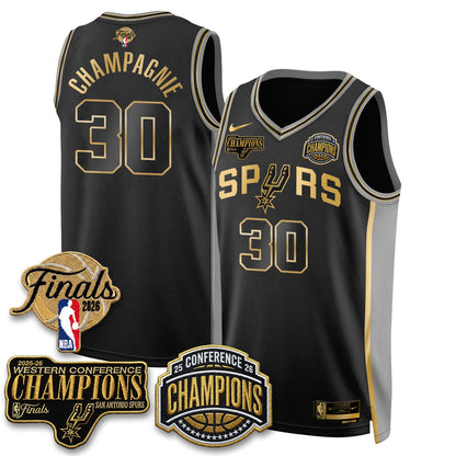 San Antonio Spurs 2026 NBA Western Conference Champions Vapor Special Edition Jersey - Stitched