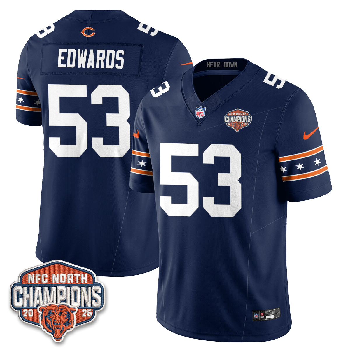 Chicago Bears Fangear Edition Vapor Jersey - Stitched