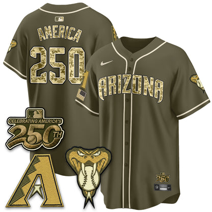 Arizona Diamondbacks Salute to Service 2026 Vapor Premier Limited Jersey - All Stitched
