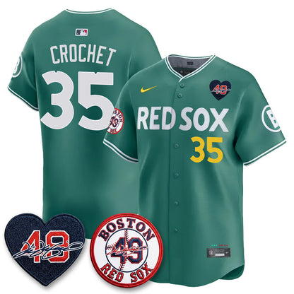 BOS Tim Wakefield Memorial Patch Vaper Premier Limited Jersey - All Stitched