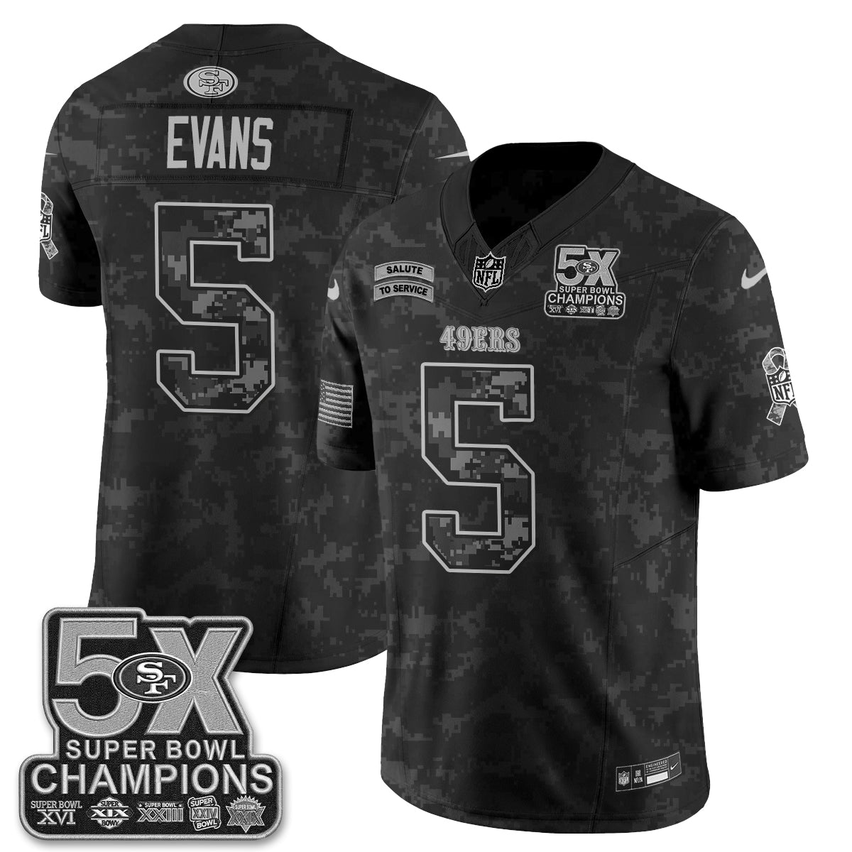 San Francisco 49ers 2026 Salute to Service V2 Vapor Jersey - Stitched-NQD