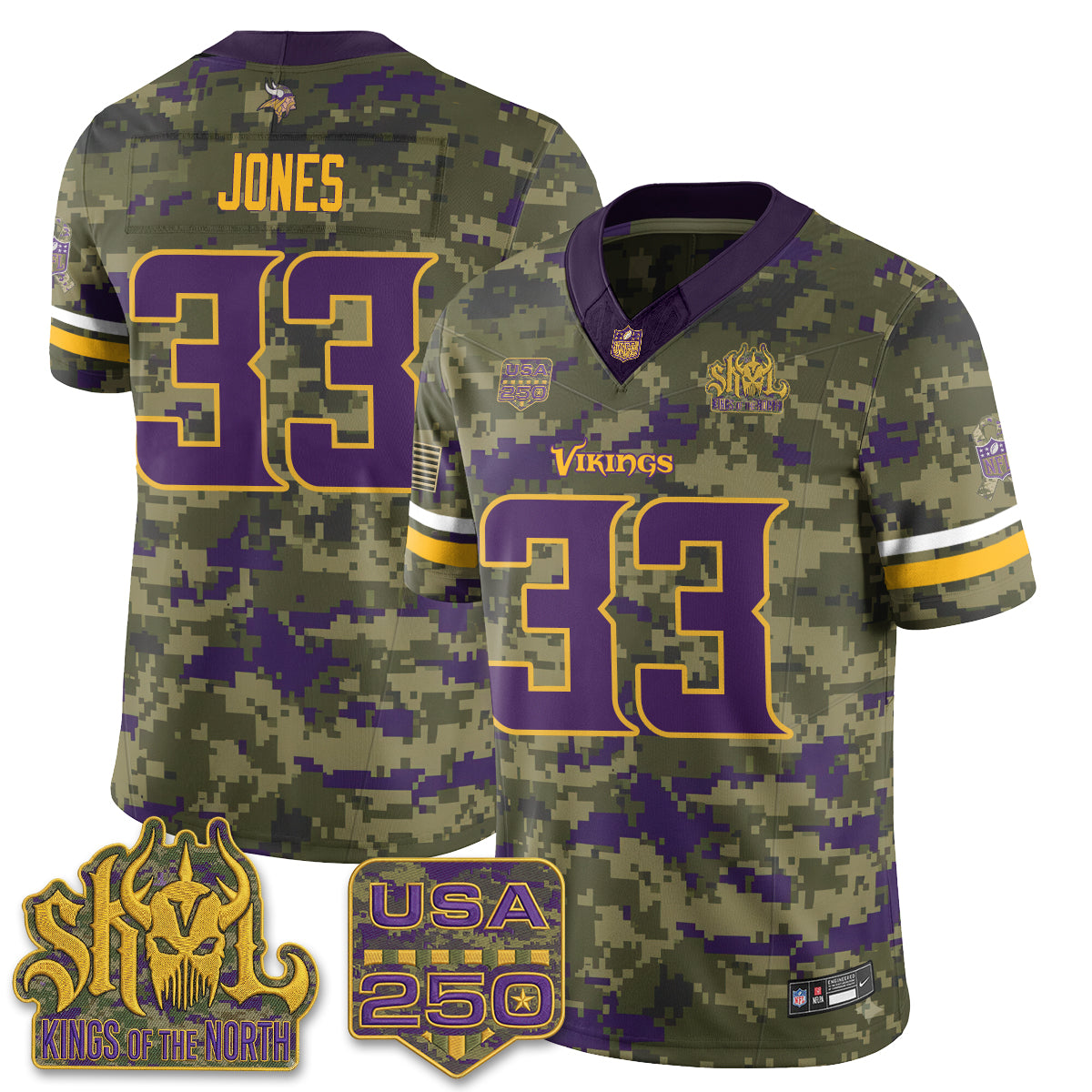 Minnesota Vikings 2026 Salute to Service Edition Vapor Jersey - Stitched